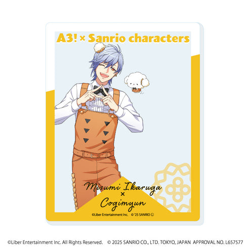 『A3!×Sanrio characters』アクリルカード16/斑鳩 三角×こぎみゅん(等身イラスト)